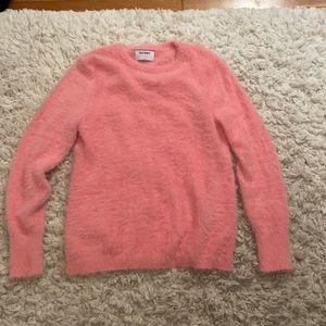 Pink fuzzy sweater
